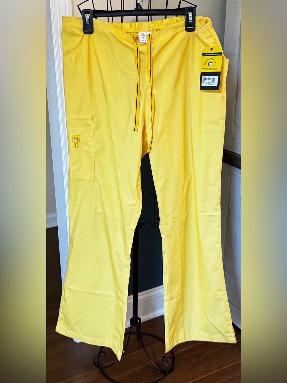 WonderWink Origins Women's Drawstring Flare Leg Scrub Pants-5026 Extra Large XL